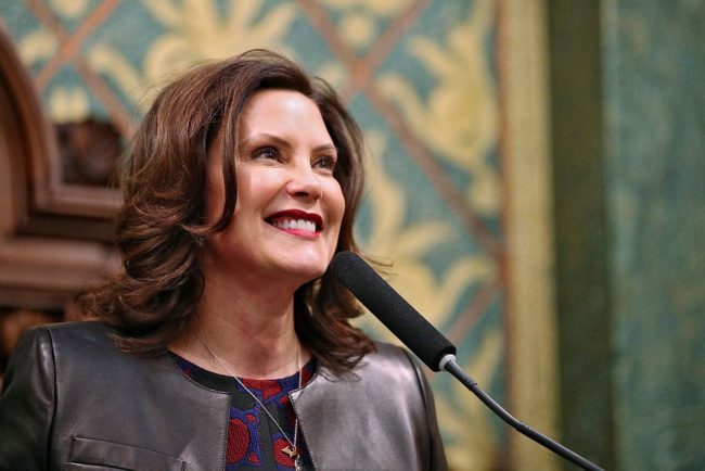 gretchen whitmer at podium