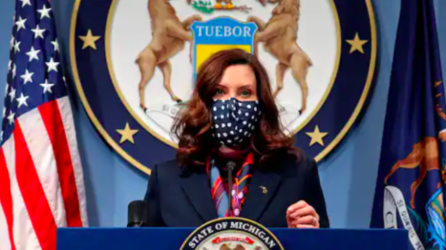 gretchen whitmer at podium